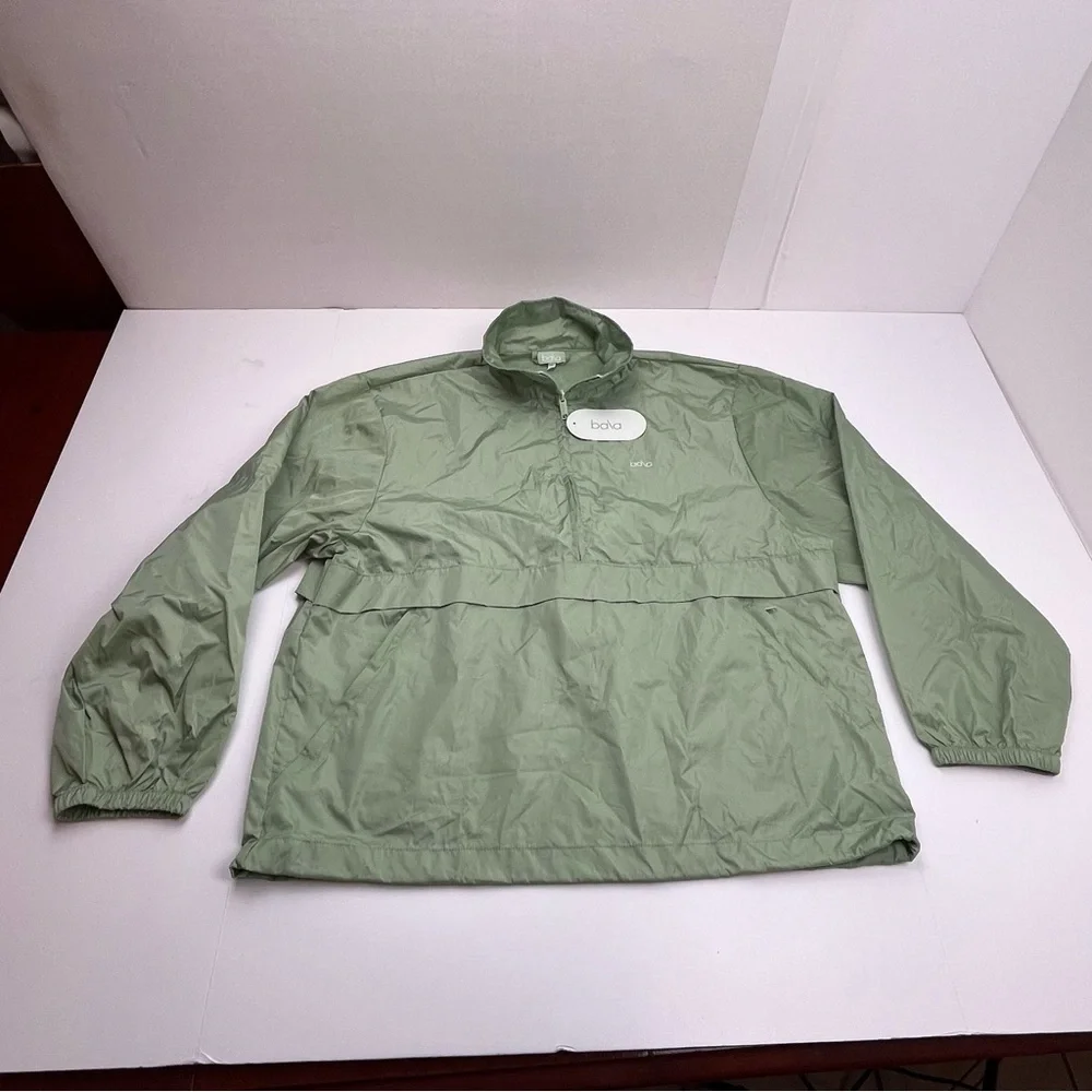 Bala Green Windbreaker Lightweight Jacket Half-Zip Anorak Womens Size L / XL NEW